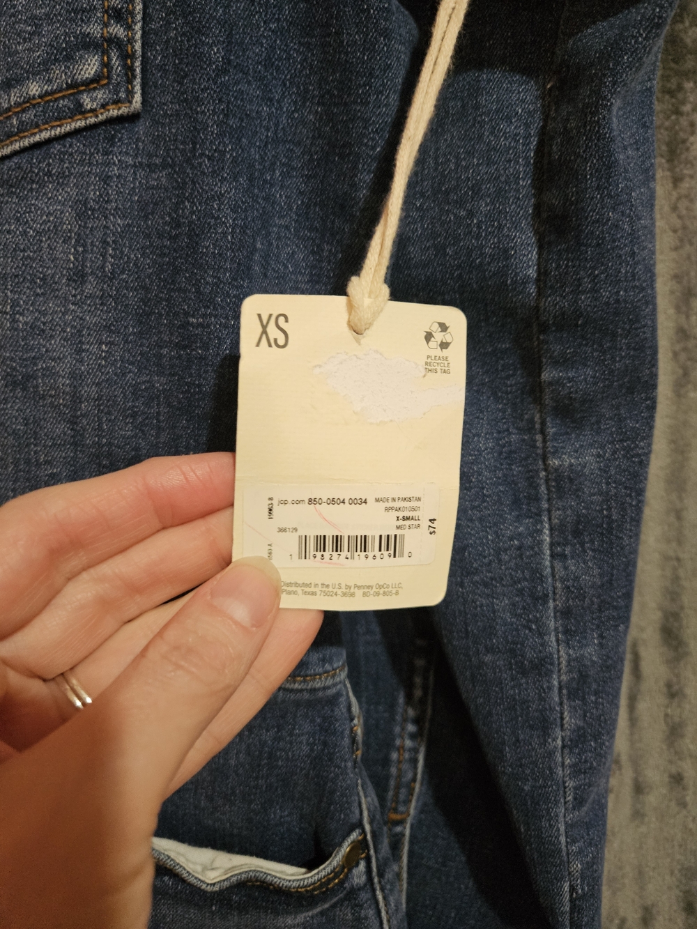 a.n.a Dark Blue Denim Shirt Dress - Picture 2 of 6